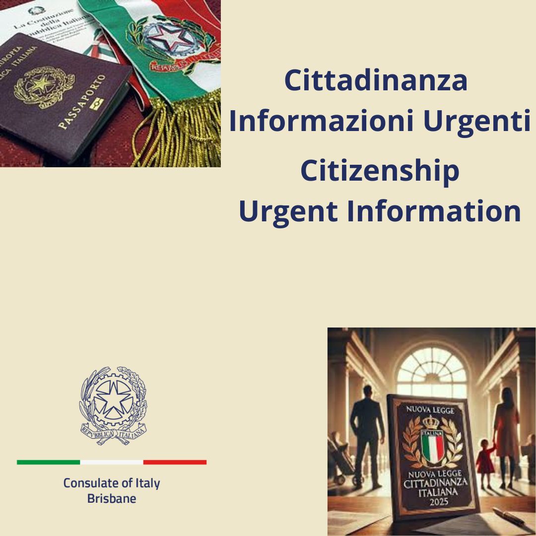 Cittadinanza Informazioni Urgenti